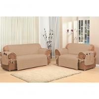 Capa Protetora De Sofa Microfibra 02 E 03 Lugares Avelã - 1