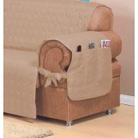 Capa Protetora De Sofa Microfibra 02 E 03 Lugares Avelã