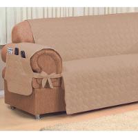 Capa Protetora De Sofa Microfibra 02 E 03 Lugares Avelã - 5