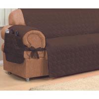 Capa Protetora De Sofa Microfibra 02 E 03 Lugares Marrom - 5