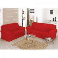 Capa de Sofá Coladinha Malha Gel 02 e 03 Lugares Vermelho - 2