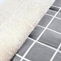 Coberdrom Cobertor Comfort Casal King 01 Peça Tecido Sherpa Manta Flannel Quadriculado - Cinza - 2