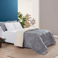 Coberdrom Cobertor Celine Casal King 01 Peça Tecido Sherpa Manta Flannel Quente - Cinza