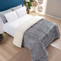 Coberdrom Cobertor Celine Casal King 01 Peça Tecido Sherpa Manta Flannel Quente - Cinza - 5