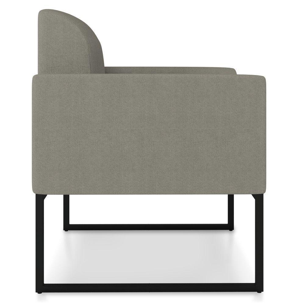 Kit 01 Namoradeira 02 Lugares E 01 Poltrona Marisa Linho Preto Cor A26 Grafite - 2