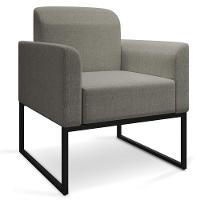 Kit 01 Namoradeira 02 Lugares E 01 Poltrona Marisa Linho Preto Cor A26 Grafite