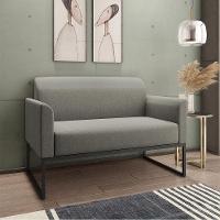 Kit 01 Namoradeira 02 Lugares E 01 Poltrona Marisa Linho Preto Cor A26 Grafite - 7