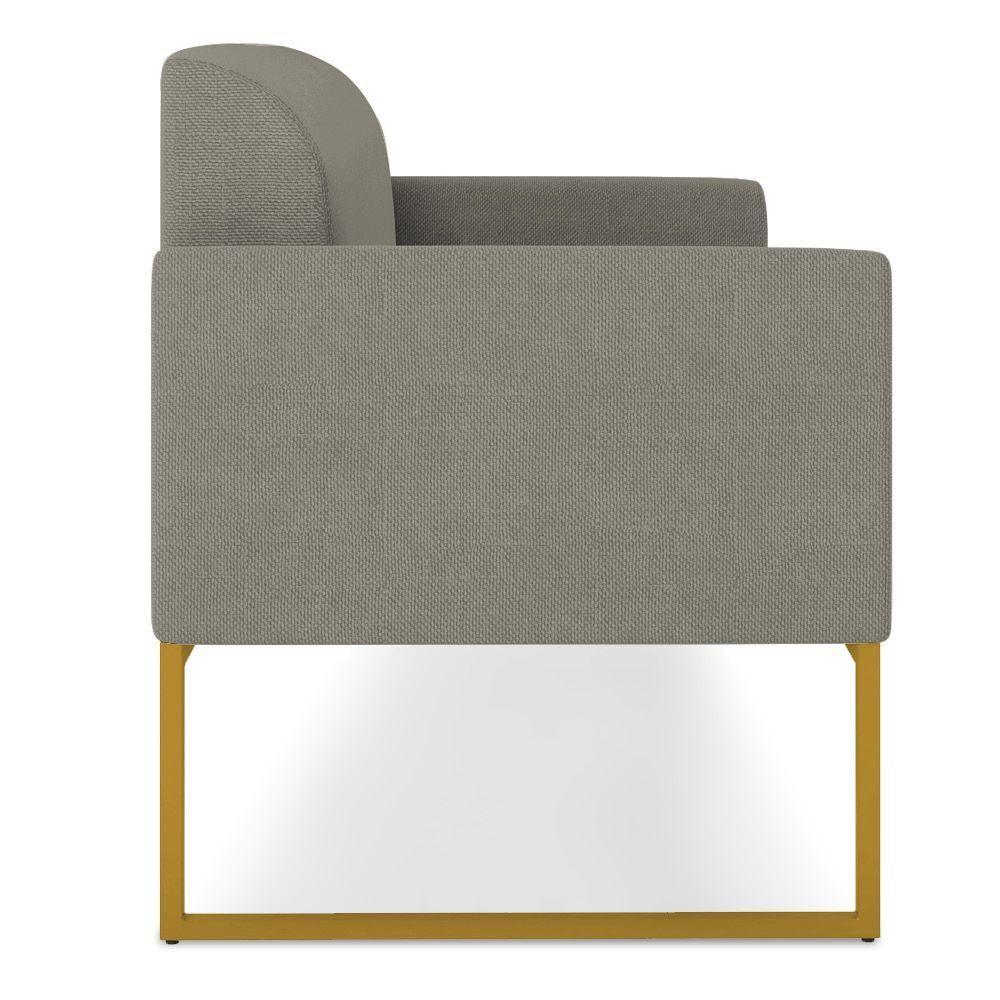 Kit 01 Namoradeira 02 Lugares E 01 Poltrona Marisa Linho Dourado Cor A26 Grafite - 4