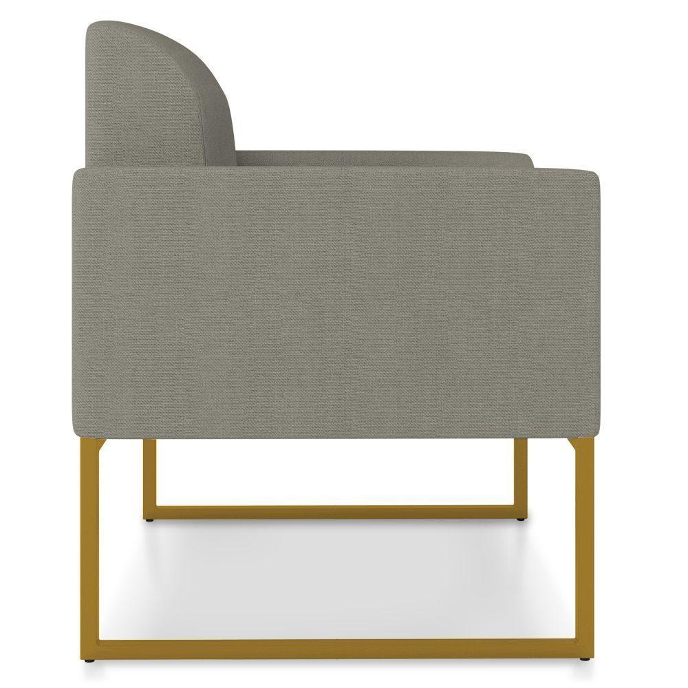 Kit 01 Namoradeira 02 Lugares E 01 Poltrona Marisa Linho Dourado Cor A26 Grafite - 5