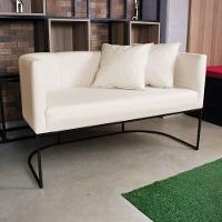 Kit 01 Namoradeira 02 Lugares E 01 Poltrona Paola Linho Areia A27 Base Metálica Preto - 8