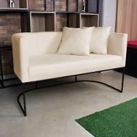 Kit 01 Namoradeira 02 Lugares E 01 Poltrona Paola Linho Base Metálica Preto Cor A19 Grosso Bege - 8