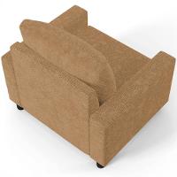 Kit 02 Poltronas Decorativa Para Sala De Estar E Recepção Malta L02 Bouclê Mostarda - 3