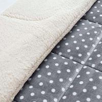 Coberdrom Cobertor Celine Solteiro 01 Peça Tecido Sherpa Manta Flannel Quente - Cinza - 2