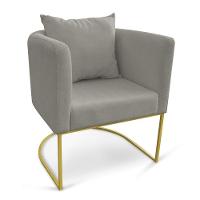 Kit 01 Namoradeira 02 Lugares E 01 Poltrona Paola Linho Grafite A26 Base Metálica Preto - 6