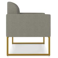 Kit 01 Namoradeira 02 Lugares E 01 Poltrona Marisa Linho Grafite A26 Dourado - 5