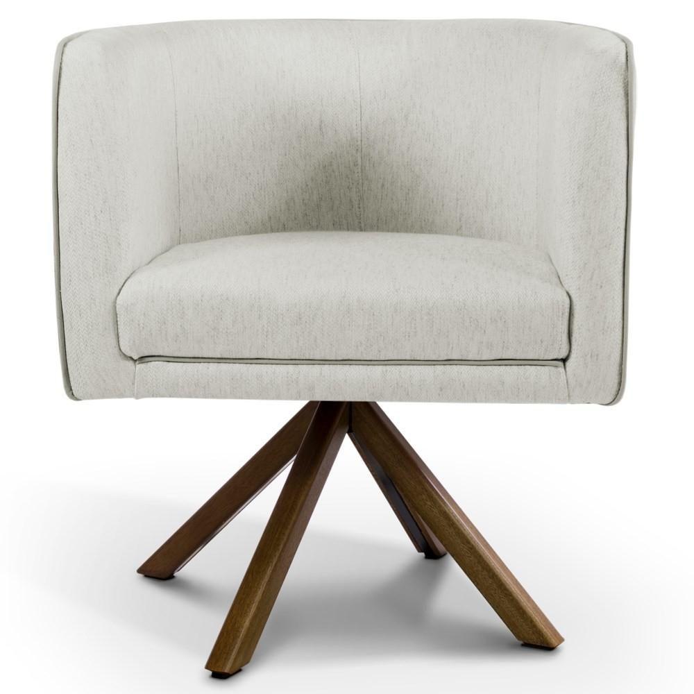 Kit 2 Poltronas Decorativas Base Giromad Madeira Betina C-107 Linho Cru - Domi - 4