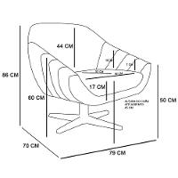 Kit 02 Poltronas Giovana Suede Preto - 2