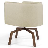 Kit 2 Poltronas Decorativas Base Ka Madeira Betina C-129 Linho Bege - Domi - 3