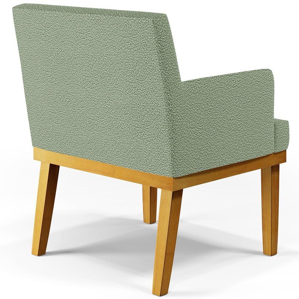 Kit 03 Poltronas Decorativa Para Sala De Estar E Recepção Beatriz W01 Bouclê Oliva - 2