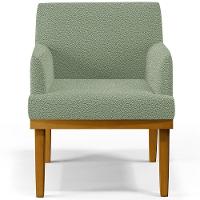 Kit 03 Poltronas Decorativa Para Sala De Estar E Recepção Beatriz W01 Bouclê Oliva - 6