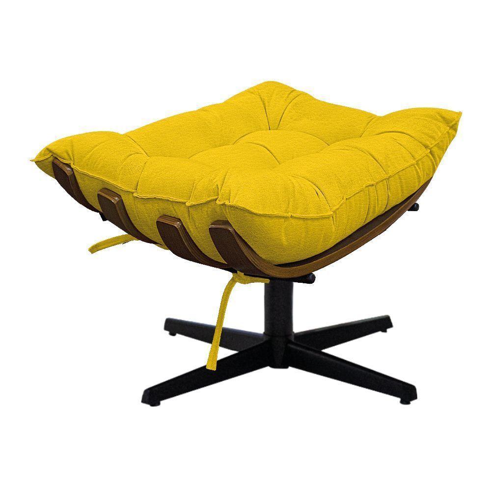 Kit 02 Poltronas E 02 Puffs Costela Base Giratória Corano - 2