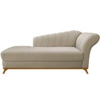 Kit Diva Recamier Vanessa 185Cm Lado Esquerdo E 02 Poltronas Laura Suede Cor Bege - 7