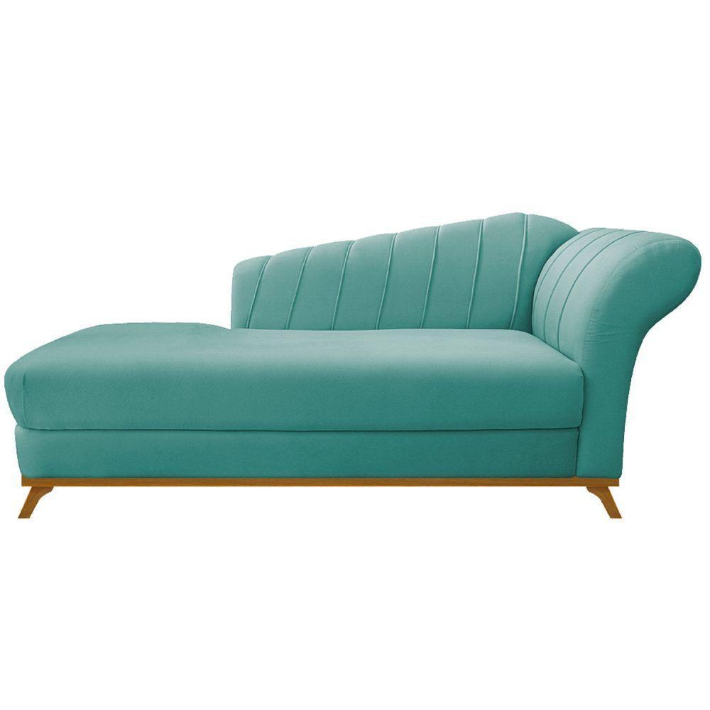 Kit Diva Recamier Vanessa 160Cm Lado Esquerdo E 02 Poltronas Laura Suede Cor Azultiffany - 4