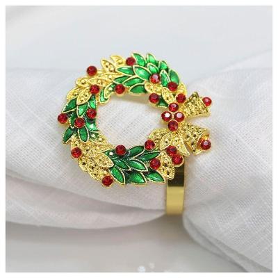 Conjunto 2 Anéis De Guardanapo Natalino Guirlanda 4cm