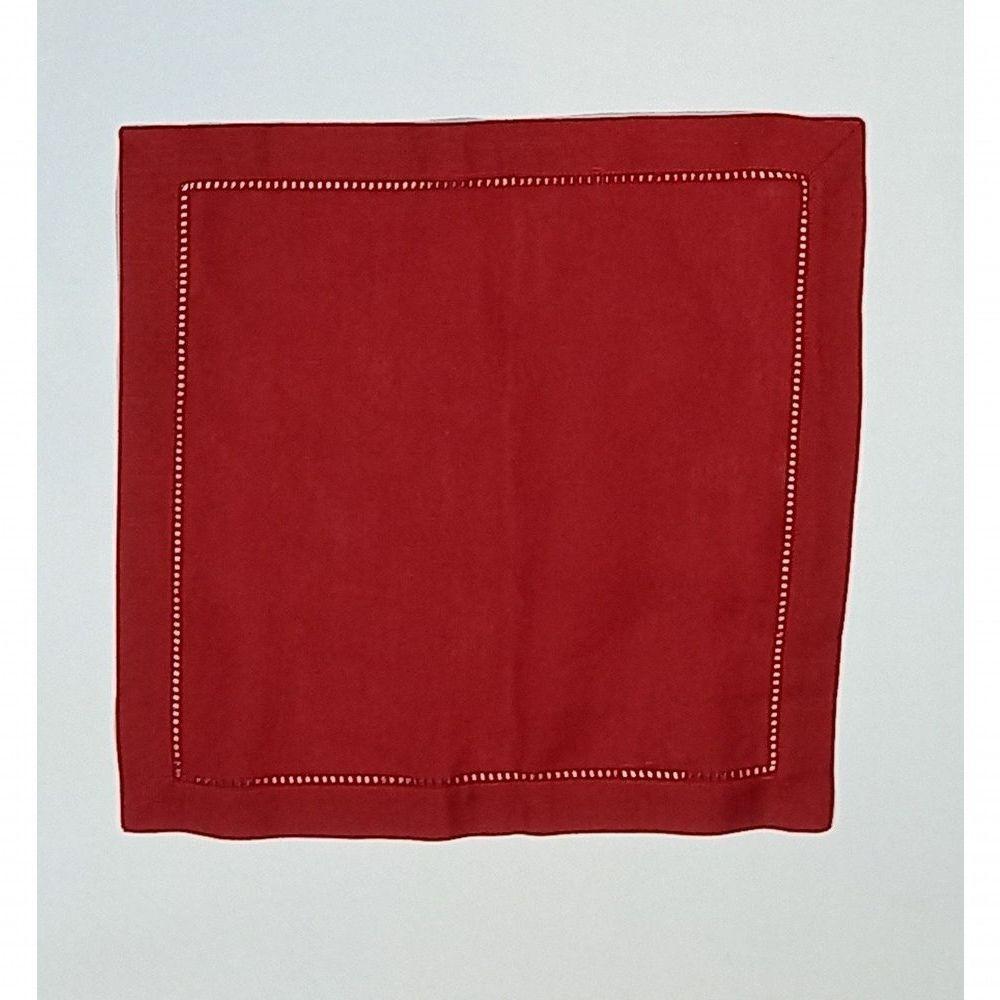 Guardanapo De Linho Natal Vermelho 45x45 Cm - 2