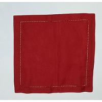 Guardanapo De Linho Natal Vermelho 45x45 Cm - 3