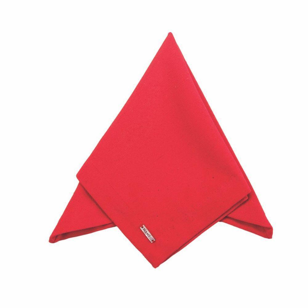 Guardanapo Em Tecido Jacquard Liso 40x40cm Mameg Vermelho - 1