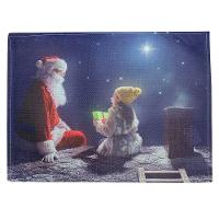 Jogo Americano Estampa Natalina Papai Noel 4 Peças - 1