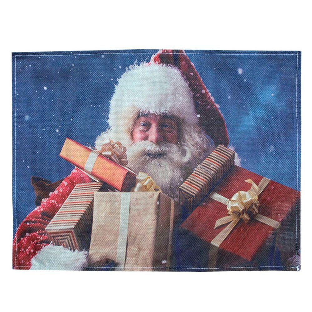 Jogo Americano Estampa Natalina Papai Noel 2 Peças - 1