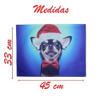 Jogo Americano Estampa Natal Cachorro Natalino 4 Peças - 2