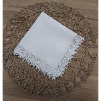 Guardanapo Branco Com Renda 45x45cm - 2