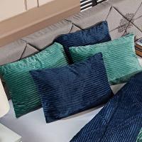 Kit Coberdrom Canelado Dupla Face Denver Queen 03pçs - Manta Microfibra Canelada Verde - 2