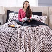 Kit Coberdrom Nevada Estampado Losangos Preto King 03pçs - Dupla Face