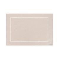 Lugar Americano Em Tecido Jacquard Barra Bordada 50x36cm Mameg Liso Bege - 1