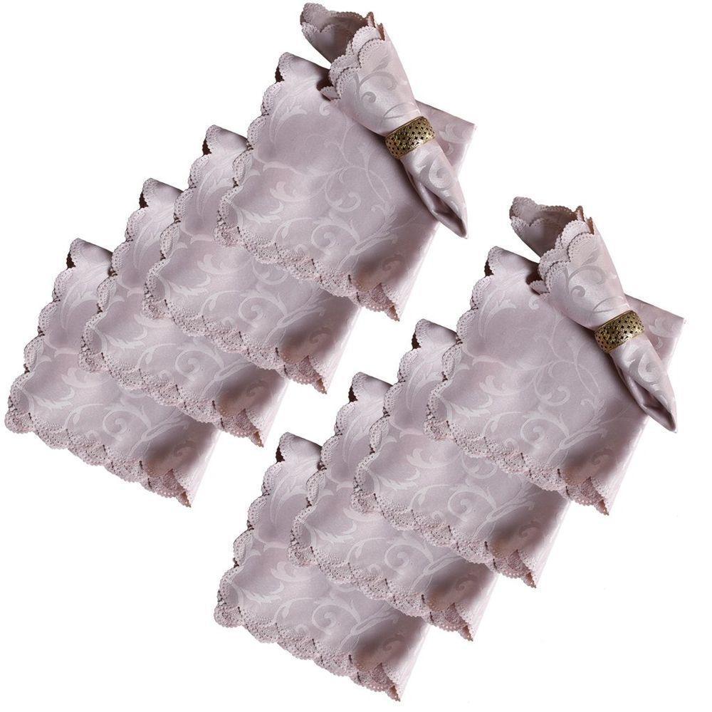 Kit 8 Guardanapos Jacquard 40X40Cm Acabamento Ultrassonic - 1