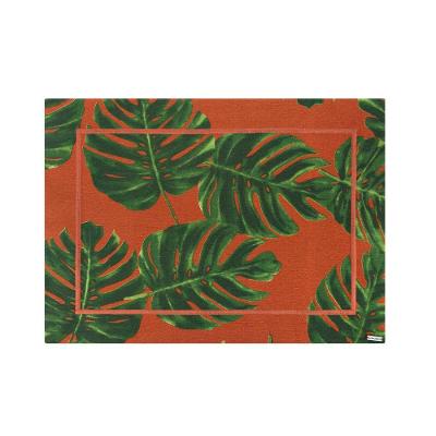 Lugar Americano Em Tecido Jacquard Contorno Bordado 50x36cm Mameg Costela De Adão