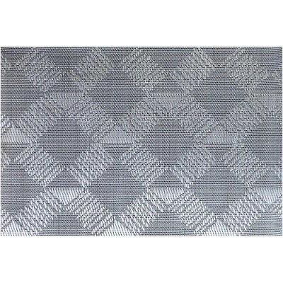 Lugar Americano 45X30Cm Pvc Cinza 4Pç