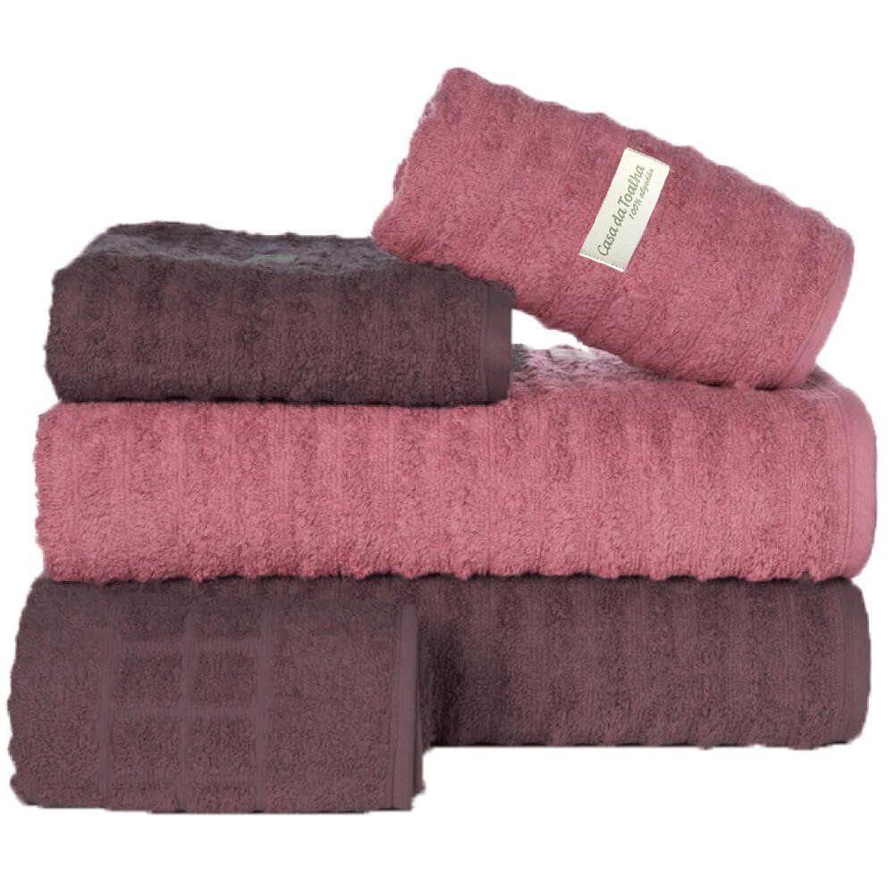 Jogo De Toalha 5 Peça Gramatura 500 Jogo De Banho Kit Toalha - 1