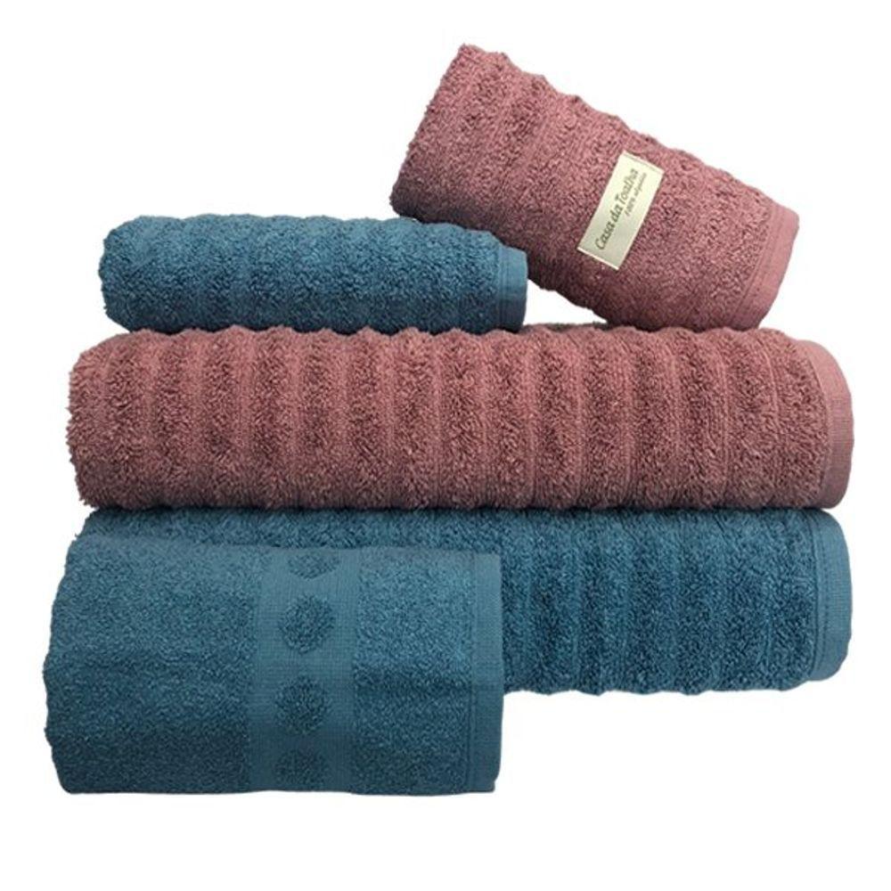 Kit Toalha Banhão Jogo De Toalha 5 Peças Jogo De Banho - 1