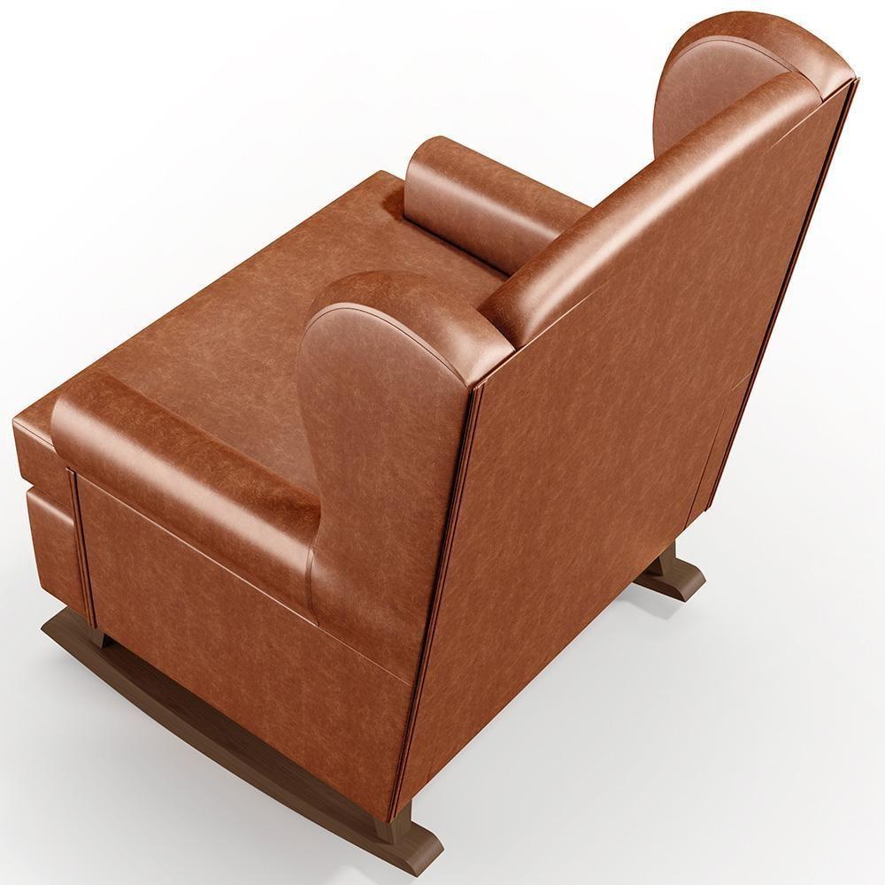 Kit 2 Poltronas Malu Base De Madeira P02 Couríssimo Camel - 2