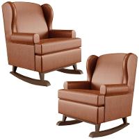 Kit 2 Poltronas Malu Base De Madeira P02 Couríssimo Camel - 1