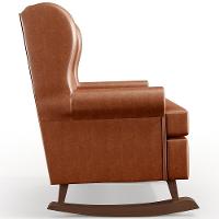 Kit 2 Poltronas Malu Base De Madeira P02 Couríssimo Camel - 3