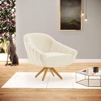 Kit 02 Poltronas Giratória Linho Base Madeira Grafite - 8