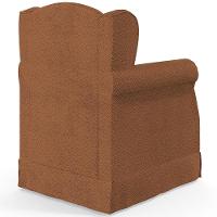 Poltrona De Amamentação Com Balanço E Puff Elisa P02 Bouclê Terracota - Lyam Decor - 3