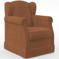 Poltrona De Amamentação Com Balanço E Puff Elisa P02 Bouclê Terracota - Lyam Decor - 5