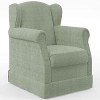 Poltrona De Amamentação Com Balanço E Puff Elisa P02 Bouclê Oliva - Lyam Decor - 5